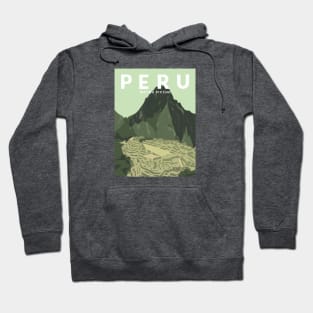 Machu Picchu, Peru Travel Poster Hoodie